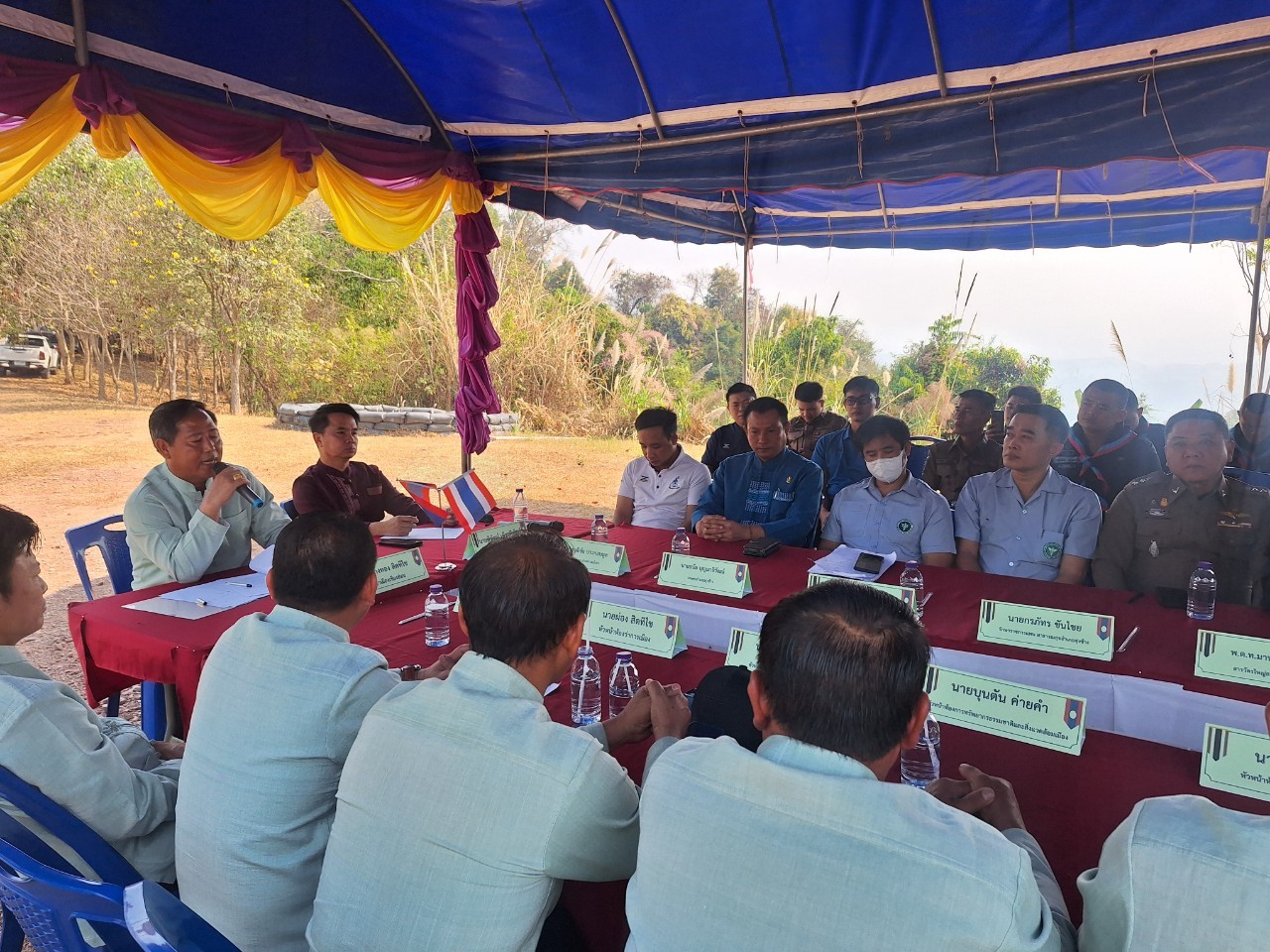 เกษตรอำเภอทุ่งช้าง ร่วมประชุมแก้ปัญหาหมอกควันไฟป่าระหว่างประเทศไทย-ลาว